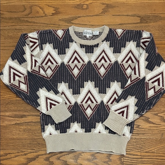 Gianfranco Ruffini Other - Vintage Gianfranco Ruffini Y2K Sweater Men’s M Crewneck 90’s Geometric Cotton